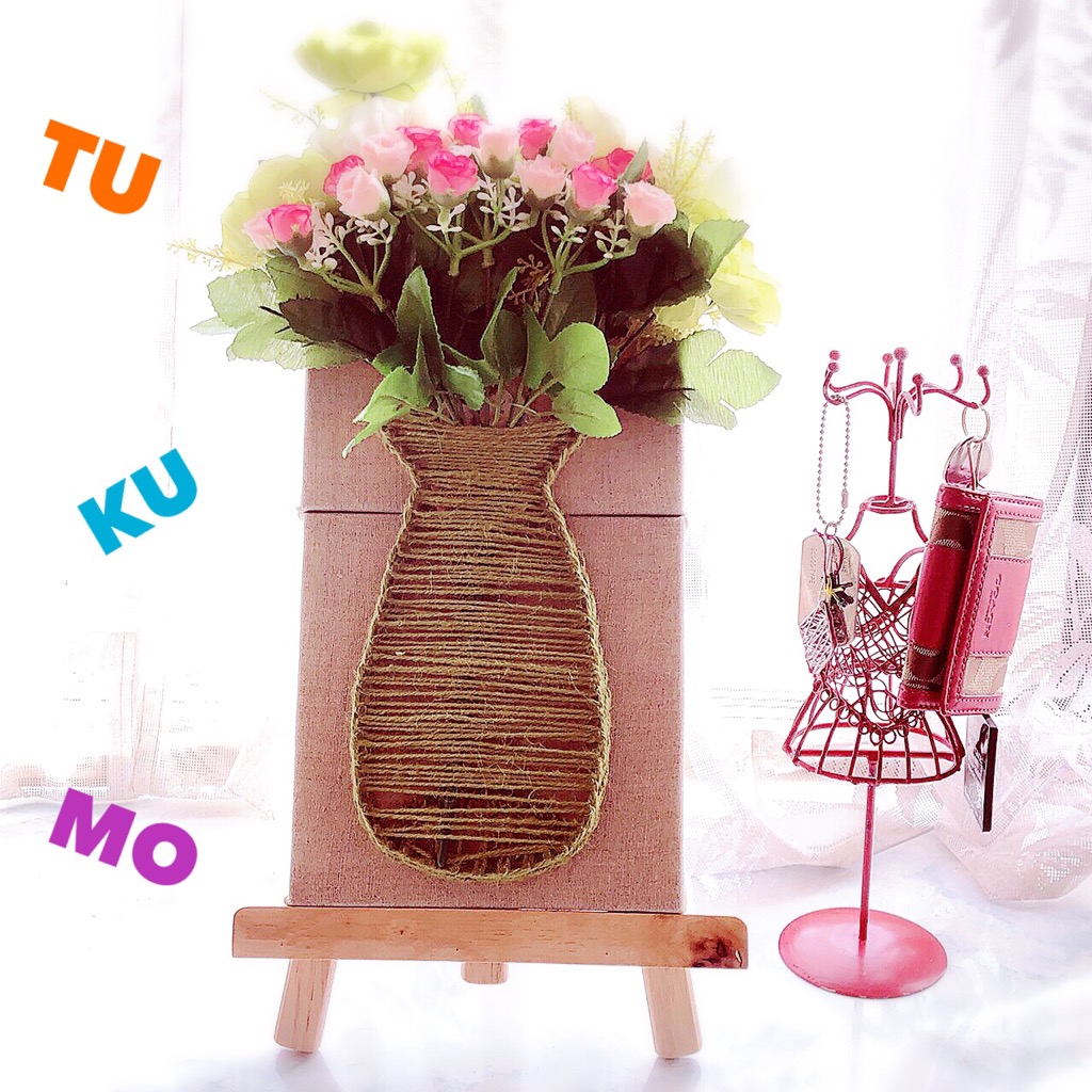 100均の花でもこんなに映える 手芸の秋に最適なまち針ストリングアートで作る花瓶のレシピを公開 まち針ストリングアート Tukumo つくも