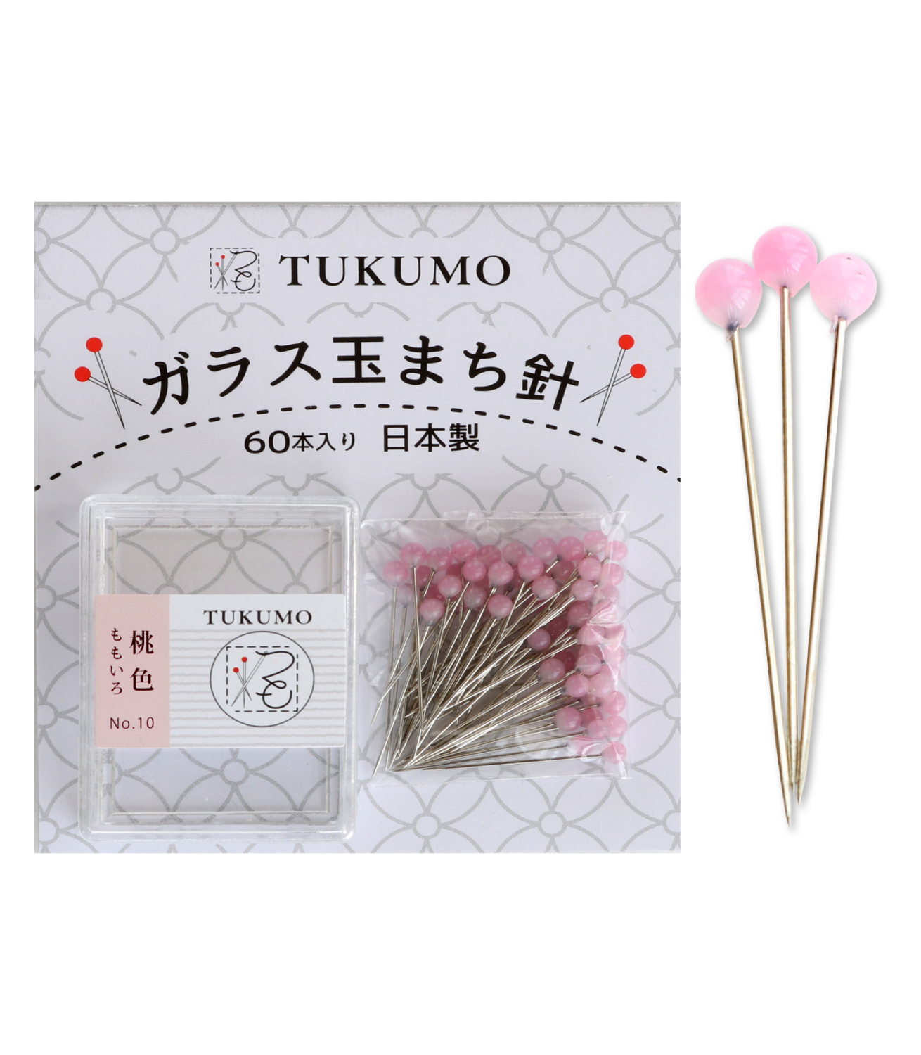 Tukumo のこだわり ガラス玉まち針にはtukumoのブランドストーリーが込められています まち針ストリングアート Tukumo つくも