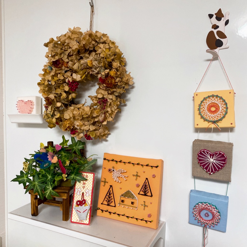 WSでも実践した簡単手作りインテリア！まち針ストリングアート